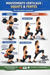 fentes et squats avec poids