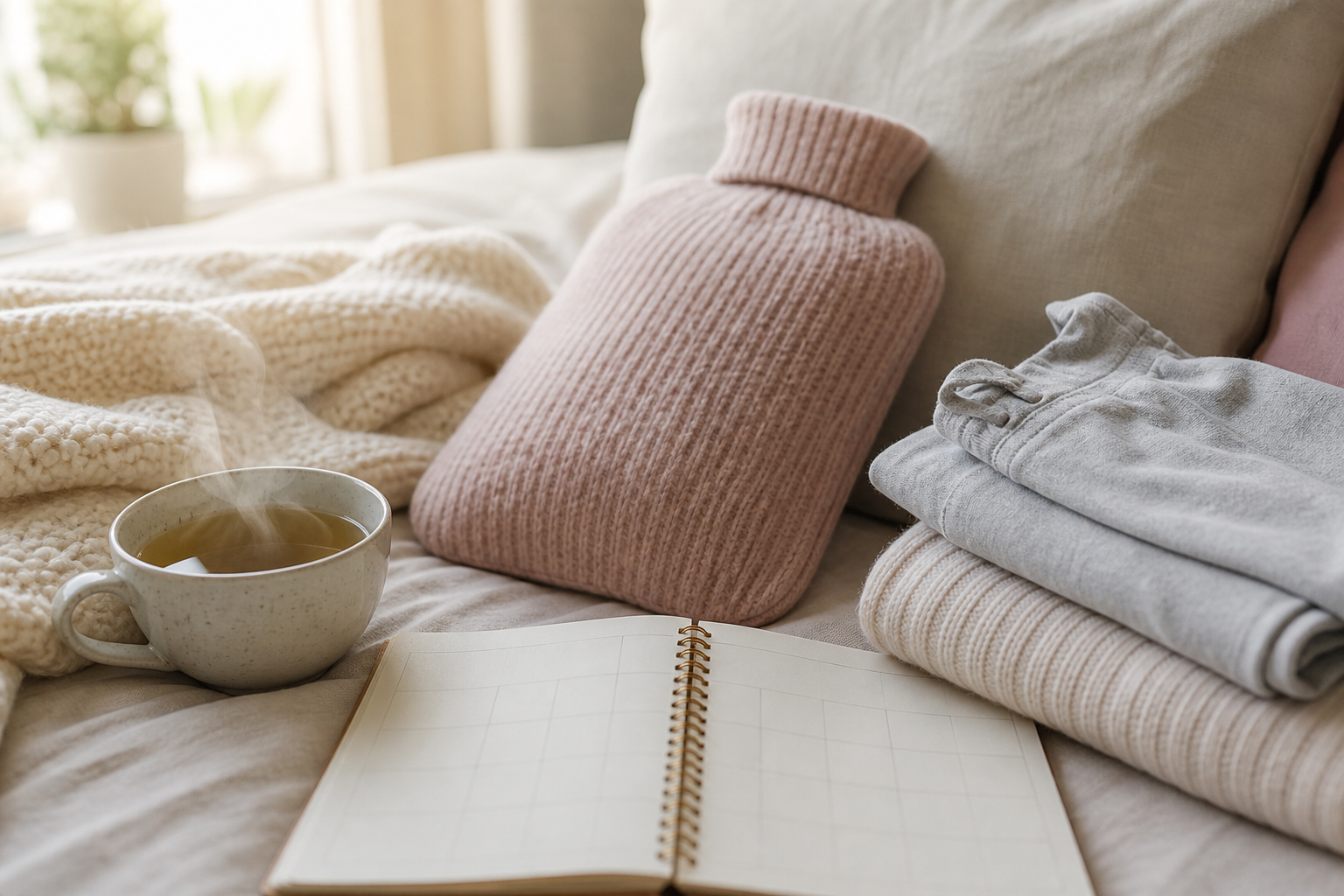 Objets de confort pour mieux vivre les ballonnements menstruels